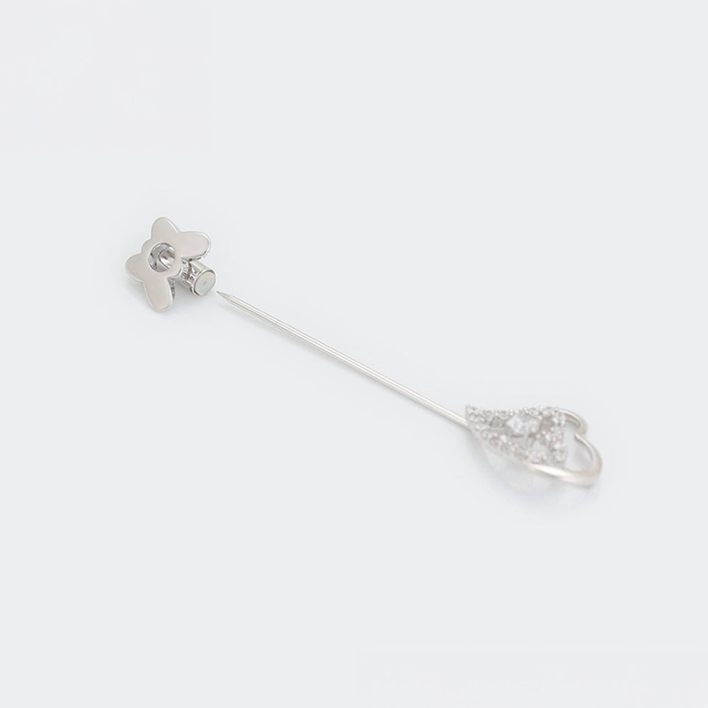 Broşă din Aliaj Placat cu Aur cu Cristal Alb Emporia®