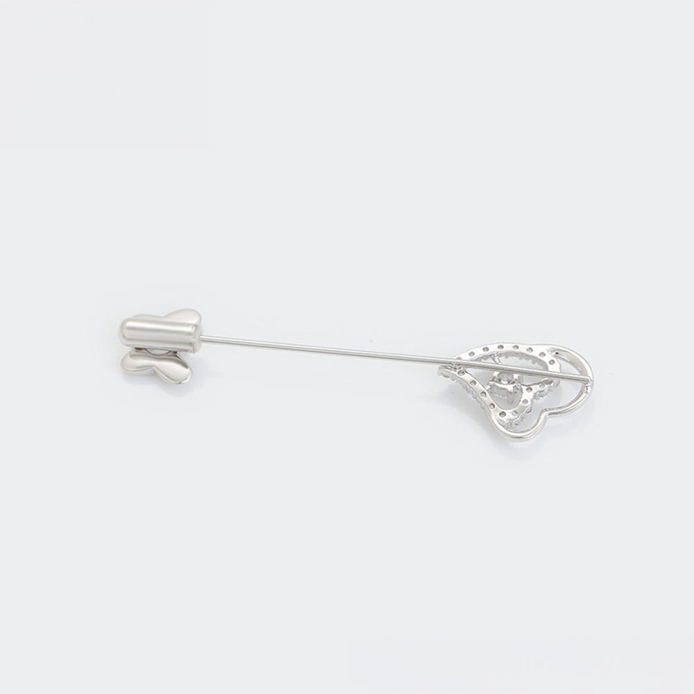 Broşă din Aliaj Placat cu Aur cu Cristal Alb Emporia®