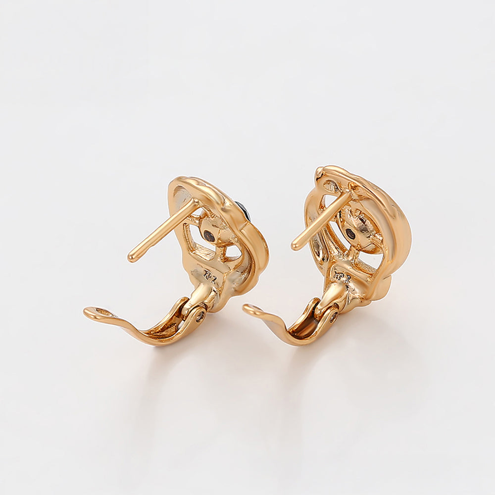 Cercei din Aliaj Placat cu Aur cu Cristal Verde Emporia®