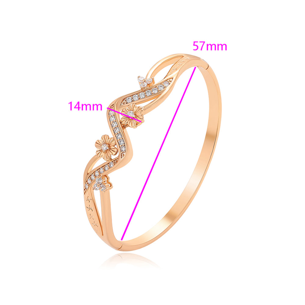 Brățară din Aliaj Placat cu Aur cu Cristal Alb Emporia® 2 