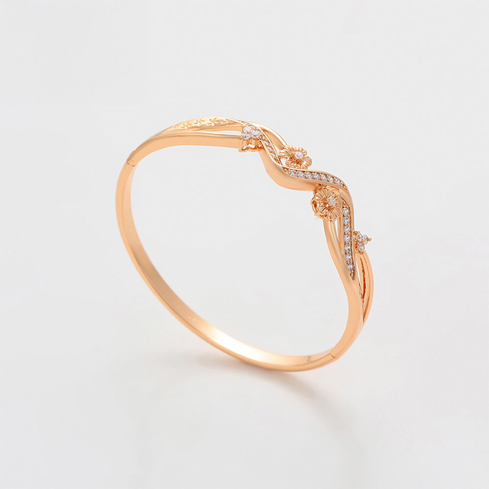 Brățară din Aliaj Placat cu Aur cu Cristal Alb Emporia® 4 