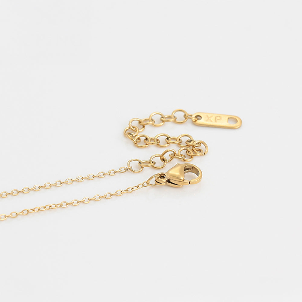 Colier din Aliaj Placat cu Aur cu Cristal Roșu Emporia® și Cristal Albastru Emporia® 7 