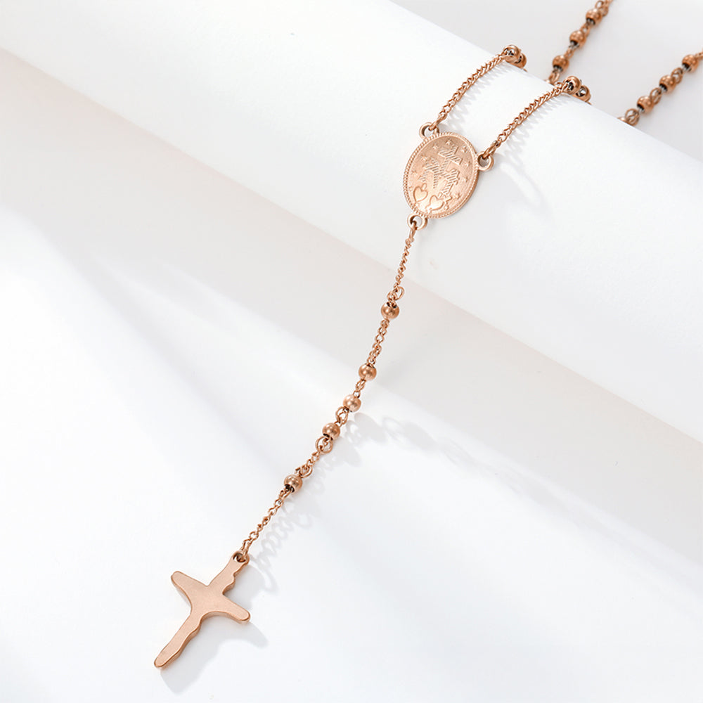 Cruce Colier din Aliaj Placat cu Aur ( Colier )