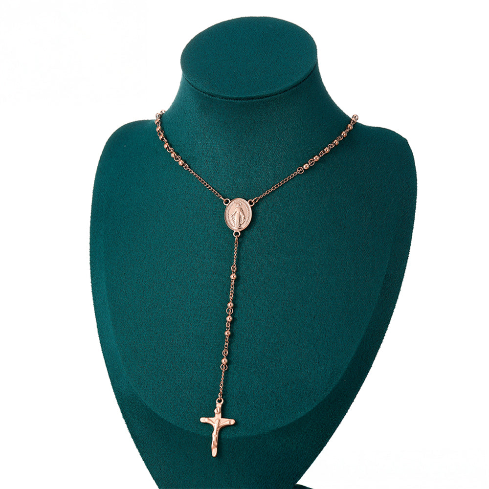 Cruce Colier din Aliaj Placat cu Aur ( Colier )