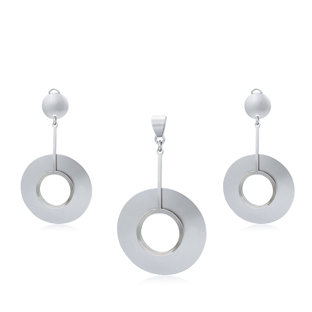 Set din Aliaj Placat cu Aur ( Cercei+Pandantiv )