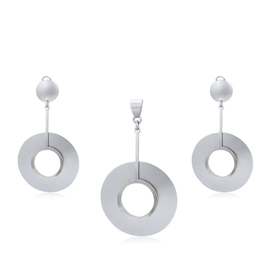 Set din Aliaj Placat cu Aur ( Cercei+Pandantiv )