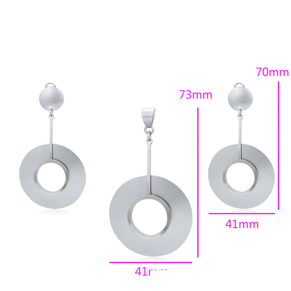 Set din Aliaj Placat cu Aur ( Cercei+Pandantiv )