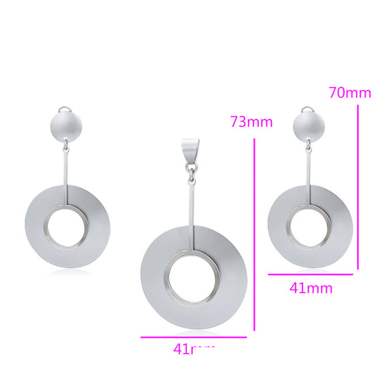 Set din Aliaj Placat cu Aur ( Cercei+Pandantiv )