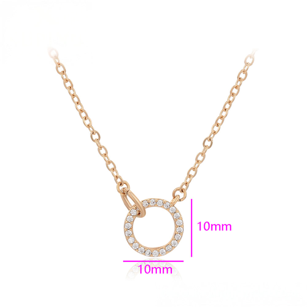 Colier din Aliaj Placat cu Aur cu Cristal Alb Emporia® 2 