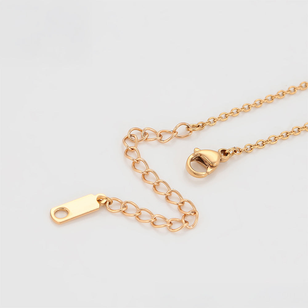 Colier din Aliaj Placat cu Aur cu Cristal Alb Emporia® 7 