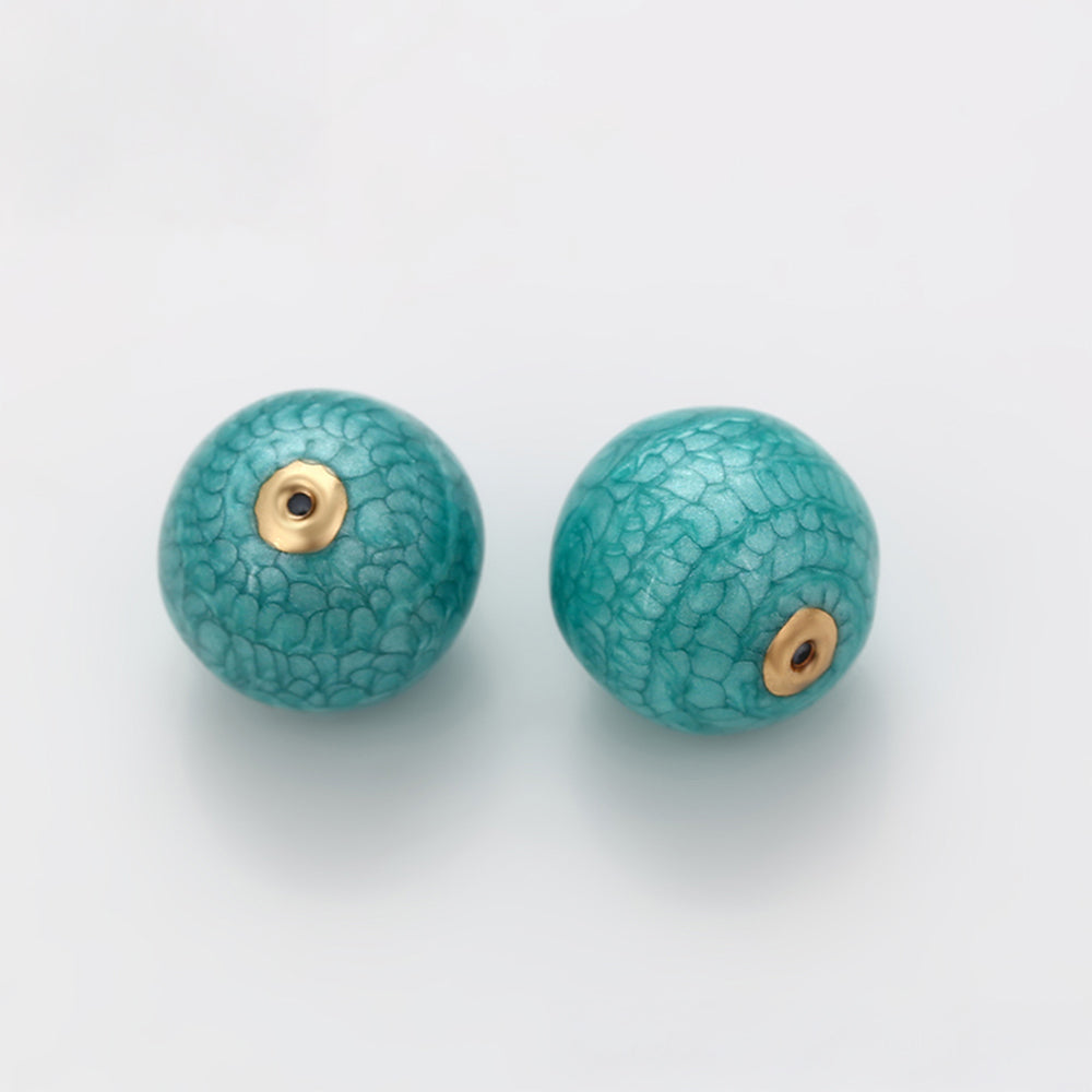 Talisman din Aliaj Placat cu Aur cu Cristal Verde Emporia® 8 