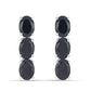 Cercei din Argint 925 ( 2.19 grame ) cu Spinel Negru Gorno Badakhshan 5.94 Carate