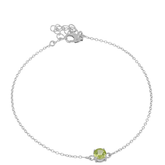 Brățară din Argint 925 ( 1.38 grame ) cu Peridot Changbai 0.55 Carate