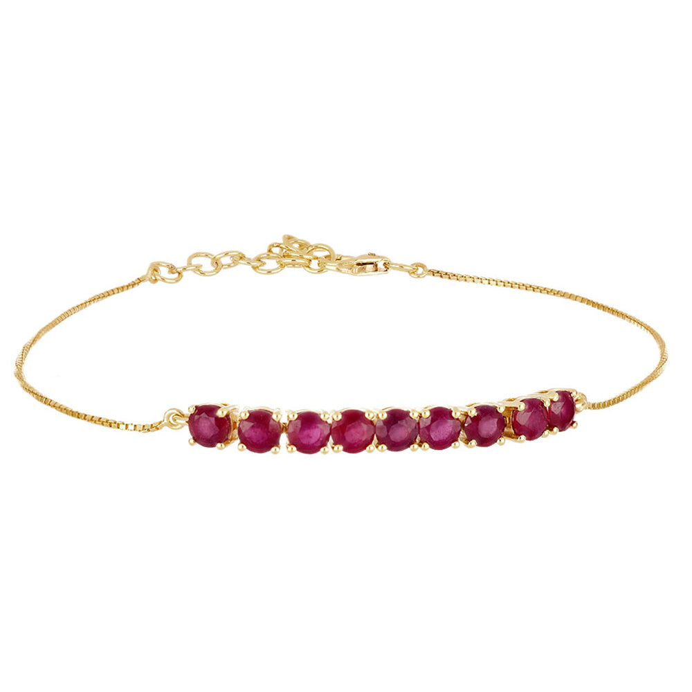 Brățară din Aur ( 3.61 grame ) cu Rubin Malagasy 3.1 Carate 1 