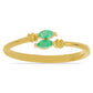 Inel din Argint 925 Placat cu Aur ( 1.5 grame ) cu Smarald Brazilian 0.19 Carate