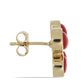 Cercei din Argint 925 Placat cu Aur ( 4.42 grame ) cu Coral Roșu 3.69 Carate