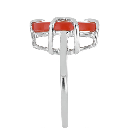 Inel din Argint 925 ( 4.4 grame ) cu Carneol Tagebau 6.63 Carate