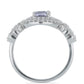 Inel din Argint 925 ( 3.38 grame ) cu Tanzanit și Topaz Alb 1.47 Carate