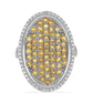 Inel din Argint 925 ( 6.07 grame ) cu Citrin Ural și Topaz Alb 2.43 Carate