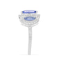Inel din Argint 925 ( 3.03 grame ) cu Tanzanit și Topaz Alb 1.49 Carate