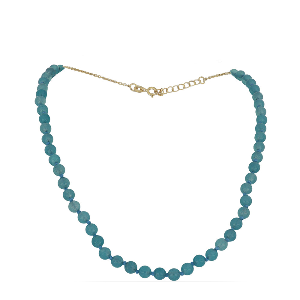 Colier din Argint 925 Placat cu Aur ( 0.65 grame ) cu Smitsonit Kelly 106.25 Carate 1 