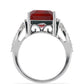 Inel din Argint 925 ( 3.97 grame ) cu Rubin Malagasy și Topaz Alb 10.81 Carate