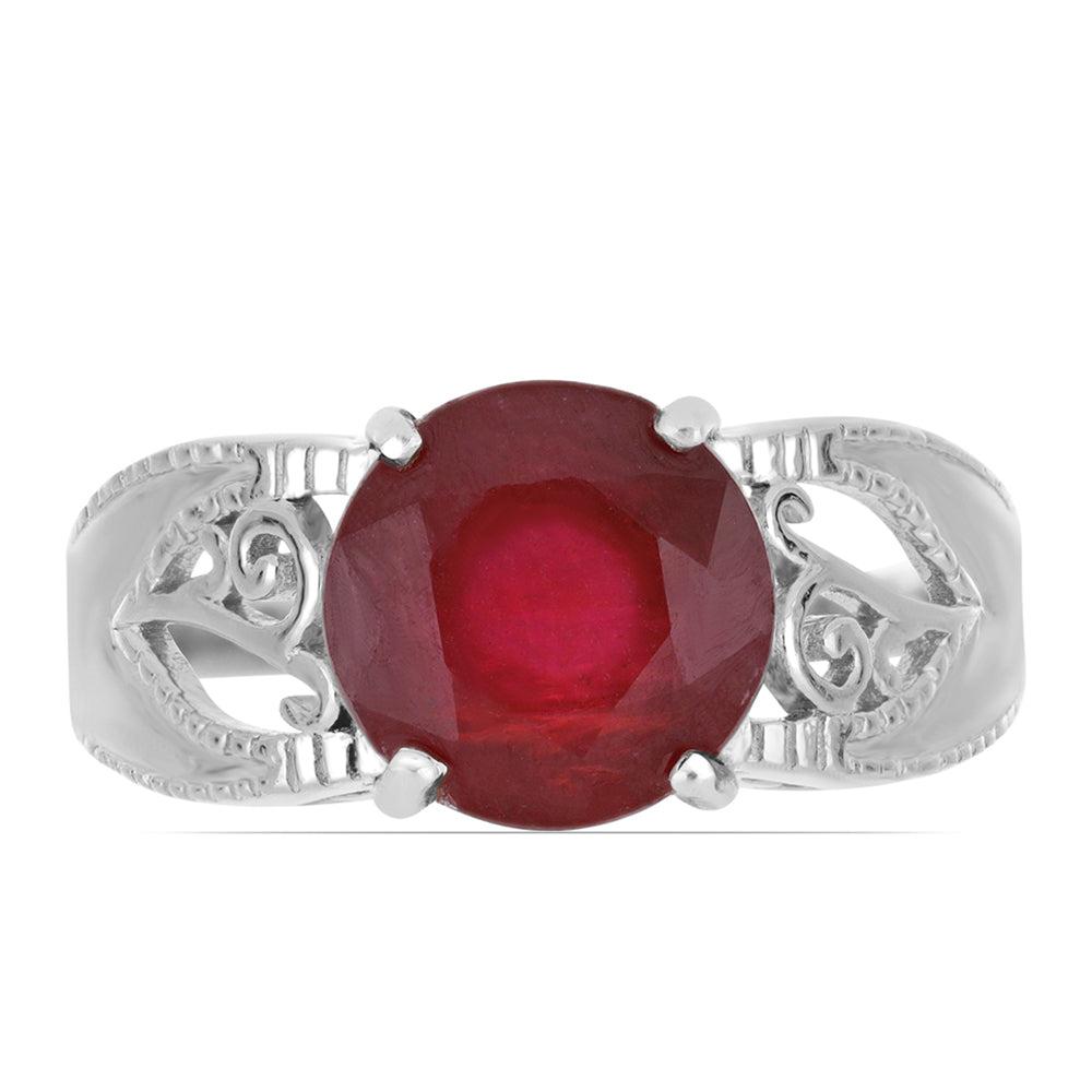 Inel din Argint 925 ( 4.16 grame ) cu Rubin Malagasy 5.13 Carate