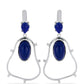 Cercei din Argint 925 ( 7.77 grame ) cu Lapis Lazuli Badakhshan și Topaz Alb 10.51 Carate