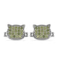 Cercei din Argint 925 ( 2.81 grame ) cu Peridot Changbai 0.57 Carate