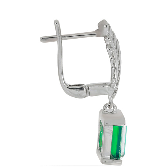 Cercei din Argint 925 ( 5.17 grame ) cu Cuarț Păun 3.83 Carate