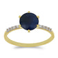 Inel din Aur de 9K ( 1.49 grame ) cu Safir Thailandez și Zircon Alb Natural 2.27 Carate
