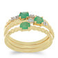 Set din Argint 925 Placat cu Aur ( 4.09 grame ) cu Smarald Brazilian și Topaz Alb 0.58 Carate