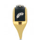 Inel din Argint 925 Placat cu Aur ( 4.33 grame ) cu Email și Topaz Alb 0.11 Carate