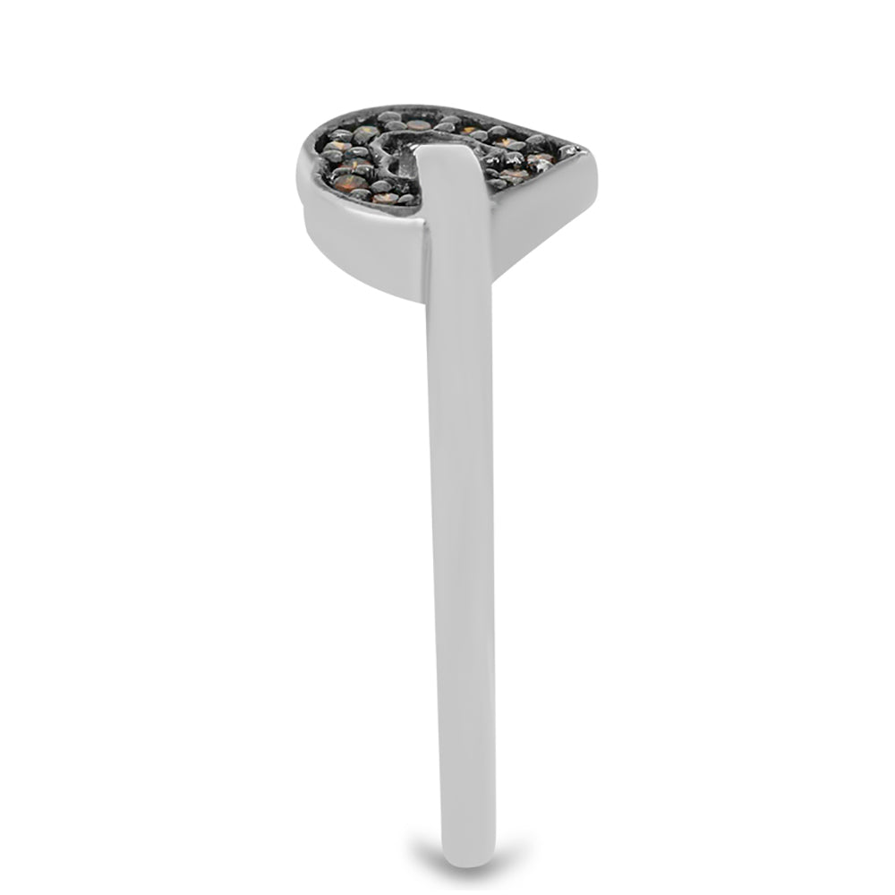 Inel din Argint 925 ( 2.09 grame ) cu Diamant Roșu 0.07 Carate