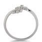 Inel din Argint 925 ( 2.31 grame ) cu Diamant Galben și Diamant Alb 0.05 Carate