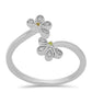 Inel din Argint 925 ( 2.31 grame ) cu Diamant Galben și Diamant Alb 0.05 Carate