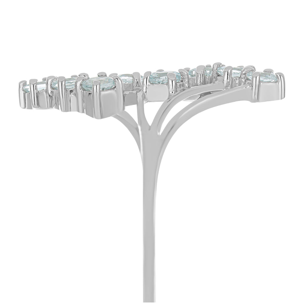 Inel din Argint 925 ( 2.21 grame ) cu Acvamarin 0.78 Carate