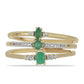 Set din Argint 925 Placat cu Aur ( 4.31 grame ) cu Smarald Brazilian și Topaz Alb 0.51 Carate ( Inel )