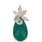 Pandantiv din Argint 925 Placat cu Aur ( 2.06 grame ) cu Agat Verde și Topaz Alb 10.78 Carate