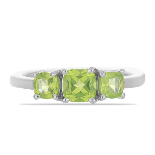 Inel din Argint 925 ( 2.39 grame ) cu Peridot Changbai 1.2 Carate