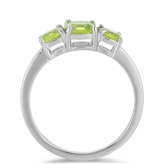 Inel din Argint 925 ( 2.39 grame ) cu Peridot Changbai 1.2 Carate