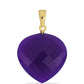 Pandantiv din Argint 925 Placat cu Aur ( 0.4 grame ) cu Agat Violet 16.74 Carate