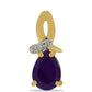 Pandantiv din Argint 925 Placat cu Aur ( 1.07 grame ) cu Agat Violet și Topaz Alb 1.79 Carate