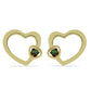 Cercei din Argint 925 Placat cu Aur ( 1.26 grame ) cu Diamant Verde 0.02 Carate