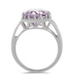 Inel din Argint 925 ( 3.94 grame ) cu Ametist Rose de France 8.69 Carate
