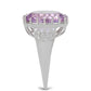 Inel din Argint 925 ( 3.94 grame ) cu Ametist Rose de France 8.69 Carate
