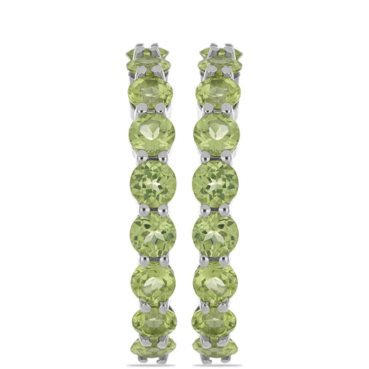 Cercei din Argint 925 ( 8.92 grame ) cu Peridot Changbai 7.43 Carate