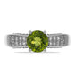 Inel din Argint 925 ( 4.95 grame ) cu Peridot Changbai și Topaz Alb 2.65 Carate