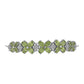 Brățară din Argint 925 ( 9.51 grame ) cu Peridot Changbai și Topaz Alb 8.9 Carate