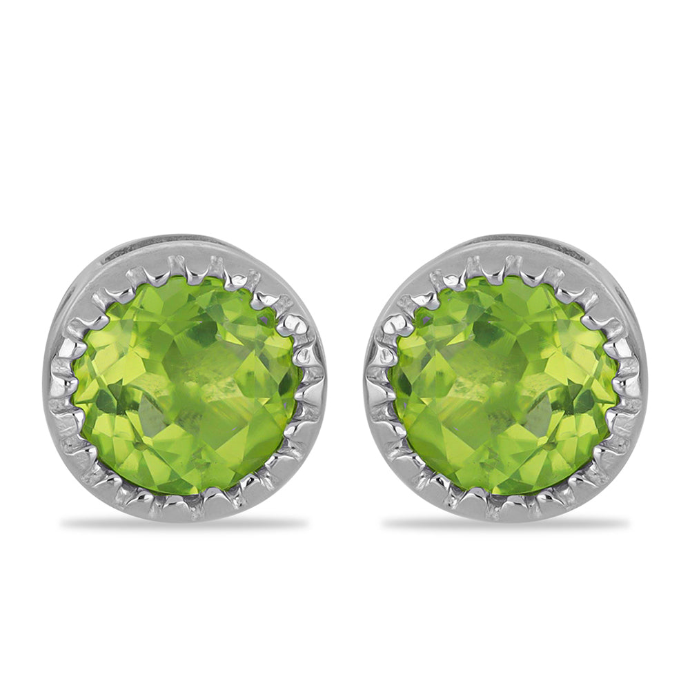 Cercei din Argint 925 ( 1.67 grame ) cu Peridot Changbai 1.72 Carate 1 